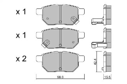 Комплект тормозных колодок AISIN BPTO-2006